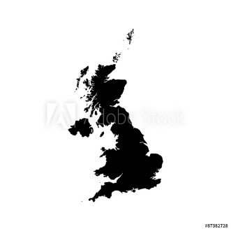 Picture of United kingdom black silhouette Vector